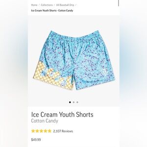 Cotton Candy Ice Cream YOUTH BL101 Shorts
